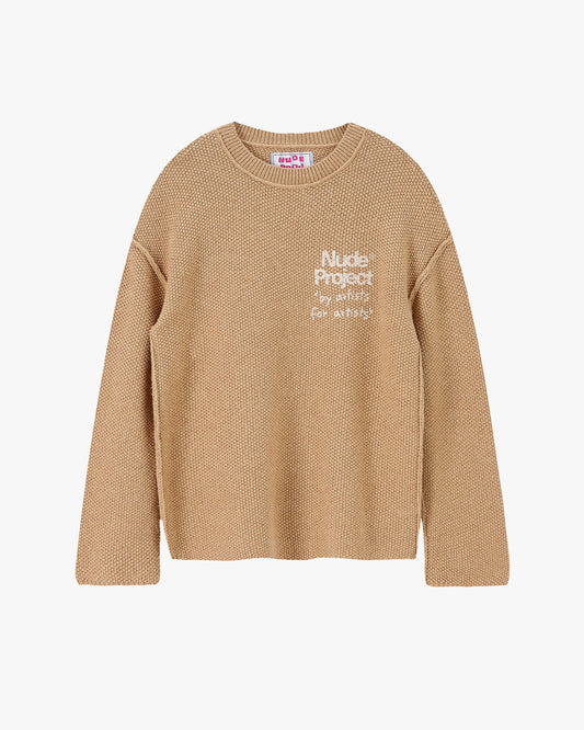 Reversed Seams Knit Brown