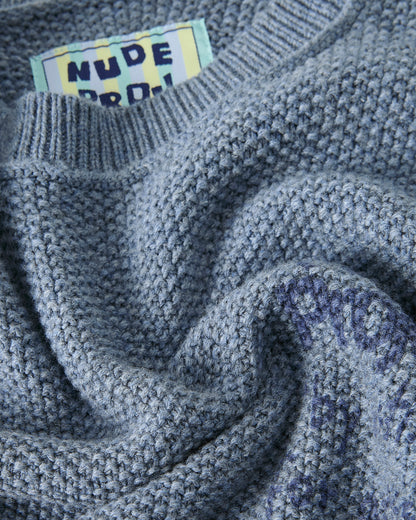 Reversed Seams Knit Blue