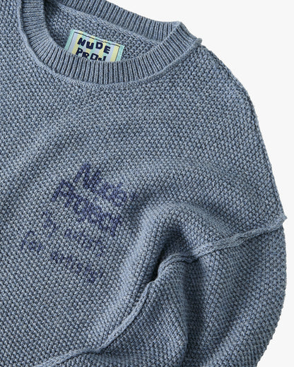 Reversed Seams Knit Blue
