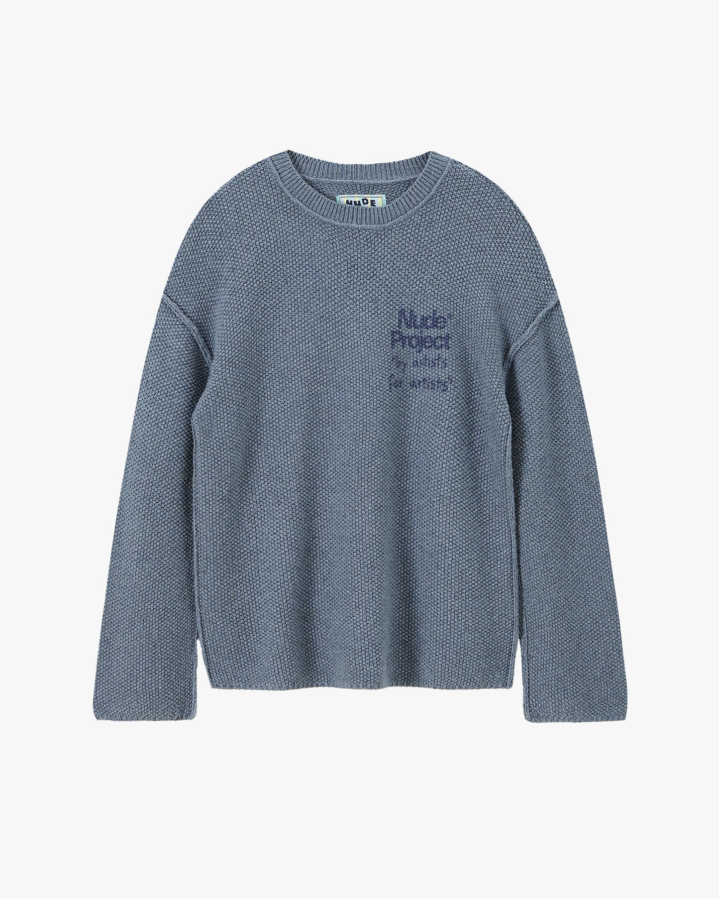 Reversed Seams Knit Blue