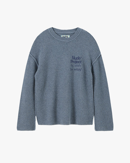 Reversed Seams Knit Blue