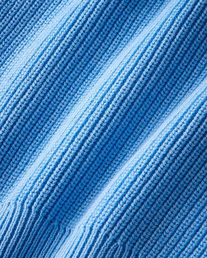 Shady Zip-Up Knit Cardigan Blue