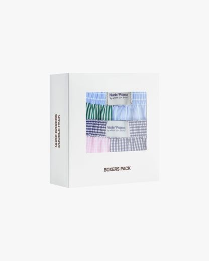 Sleek Stripes Boxers Pwk/Tps 2Xpack