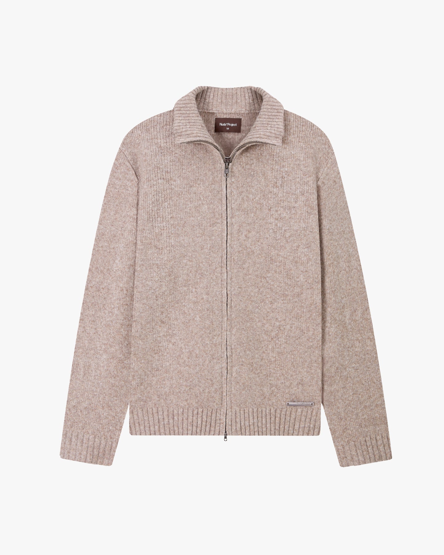 Sweet Zip-up Knit Beige