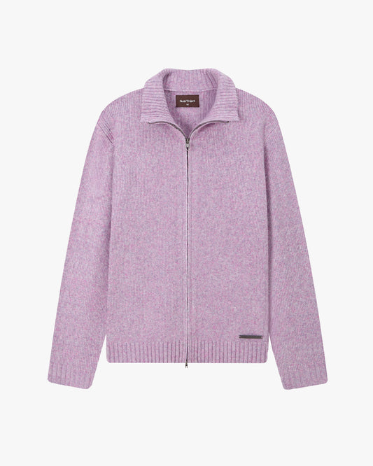 Sweet Zip-up Knit Lilac