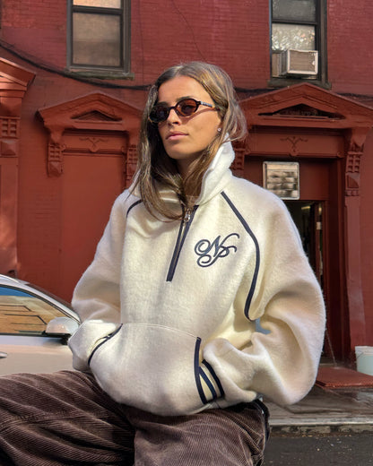 Teddy Quarter-Zip Polar Marshmallow